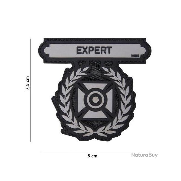 Patch 3D PVC Expert Medal Gris (101 Inc) Wolf Grey