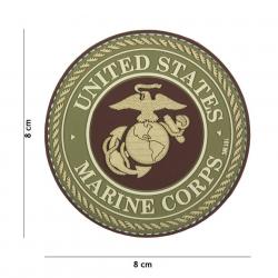 Patch 3D PVC US Marine Corps Marron (101 Inc) Marron