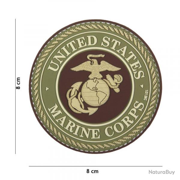 Patch 3D PVC US Marine Corps Marron (101 Inc) Marron