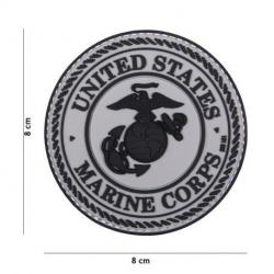 Patch 3D PVC US Marine Corps Marron (101 Inc) Wolf Grey