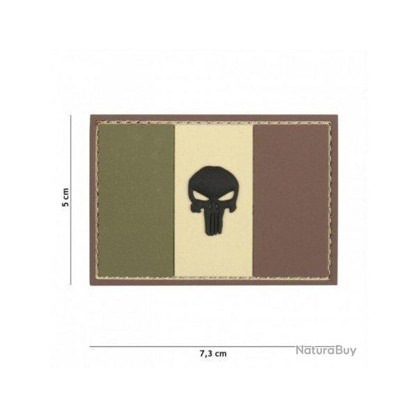 Patch 3D PVC Drapeau France Punisher Gris (101 Inc) OD
