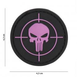 Patch 3D PVC Punisher Cible Rose (101 Inc) Rose
