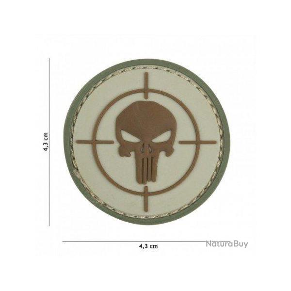 Patch 3D PVC Punisher Cible Rose (101 Inc) Coyote