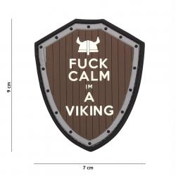 Patch 3D PVC Fuck Calm Marron & Gris (101 Inc) Marron