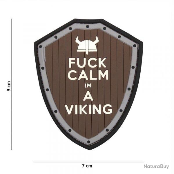 Patch 3D PVC Fuck Calm Marron & Gris (101 Inc) Marron