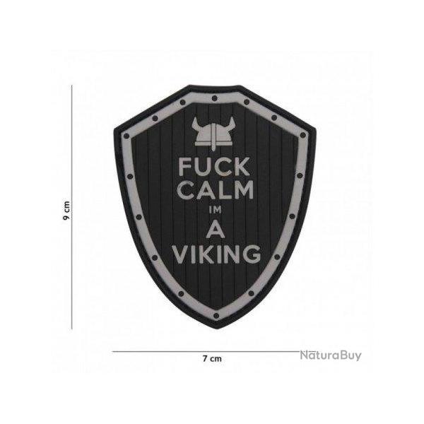 Patch 3D PVC Fuck Calm Marron & Gris (101 Inc) Noir