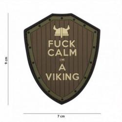 Patch 3D PVC Fuck Calm Marron & Gris (101 Inc) OD