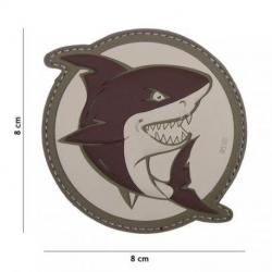 Patch 3D PVC Shark Attack Gris / Rouge (101 Inc) Coyote