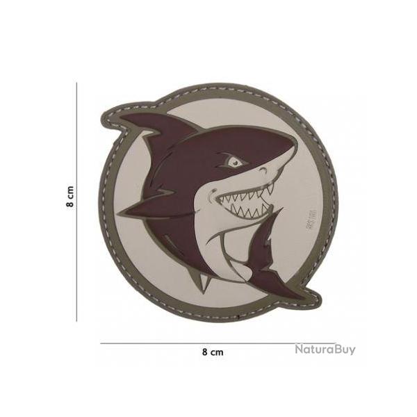 Patch 3D PVC Shark Attack Gris / Rouge (101 Inc) Coyote