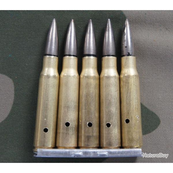 Clip 5 cartouches neutralises MAS 7,5 de 1946 + clip 1938