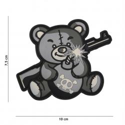 Patch 3D PVC Terror Teddy Gris (101 Inc) Gris