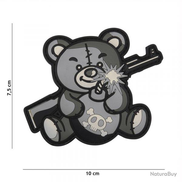 Patch 3D PVC Terror Teddy Gris (101 Inc) Gris