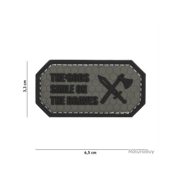Patch 3D PVC The Gods Smile on the Braves Gris (101 Inc) Wolf Grey