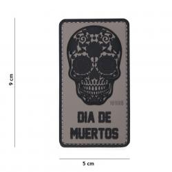 Patch 3D PVC Dia de Muertos Gris (101 Inc) Wolf Grey