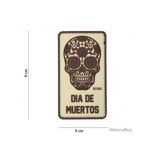 Patch 3D PVC Dia de Muertos Gris (101 Inc) Dsert