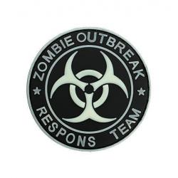 Patch 3D PVC Zombie Outbreak Fluo / Noir (101 Inc) Noir