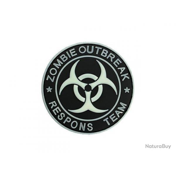 Patch 3D PVC Zombie Outbreak Fluo / Noir (101 Inc) Noir