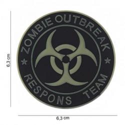 Patch 3D PVC Zombie Outbreak Fluo / Noir (101 Inc) Blanc