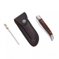 1 !!Laguiole HERITAGE Set couteau avec étui cuir