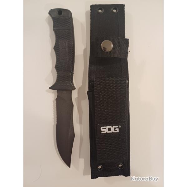Couteau SOG - SEAL PUP Elite E37T-K - Etui Cordura noir
