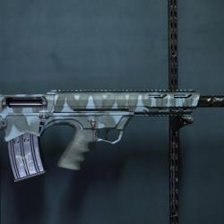 DROITIER Fusil répétition manuelle FD12 (Bullpup) ; Bleu/Noir tigré ; 12/76 billes acier