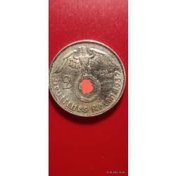 2 reichsmark Paul von Hindenburg1937 D