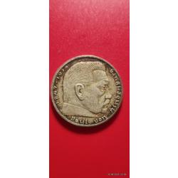2 reichsmark Paul von Hindenburg1939 A