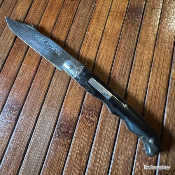 COUTEAU LE VRAI RASOIR MANCHE CORNE COLLECTION TARRY LEVIGNE FRANCE A THIERS BON TAT ANNE 50