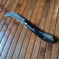 COUTEAU SERPETTE LE SABOT PLEINE CORNE ARTISANAL FRANÇAIS