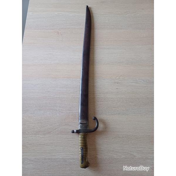 Grande baonnette  chassepot avec son fourreau