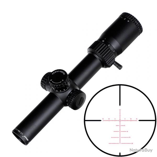 Lunette de battue 1,75-10x24 LR WA SFP tube de 30 mm et colliers aux choix