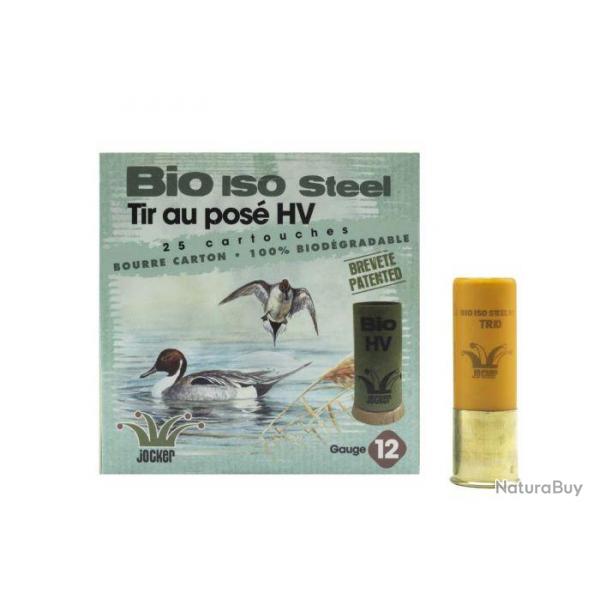 BOITE DE 25 CARTOUCHES JOCKER BOURRE BIO ACIER 35 TRIO HP C/12/76/25 N 3/5/7 ACIER