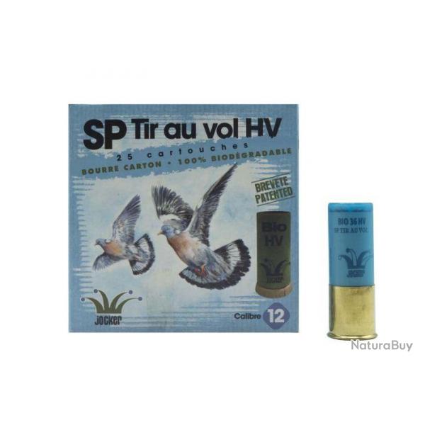 BOITE DE 25 CARTOUCHES JOCKER BOURRE BIO SP TIR AU VOL 36 HV BJ C 12 70 25 PB