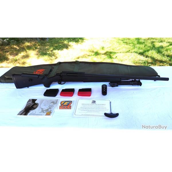 Tikka T3 Tactical Cal. 308 Win avec trpied et housse de transport.
