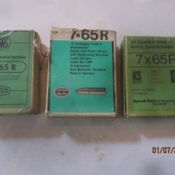 3 boites cartouches 7X65R (29 cartouches)