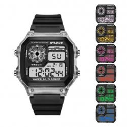 Montre Multifonction Numérique Blanche Transparente Retro - Sport Chronomètre Alarme Plein Air