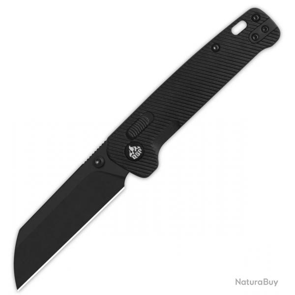 Couteau Pliant QSP Penguin Black Lame Sheepsfoot 14C28N Black Manche FRN Black Glyde Lock QS130GLA2