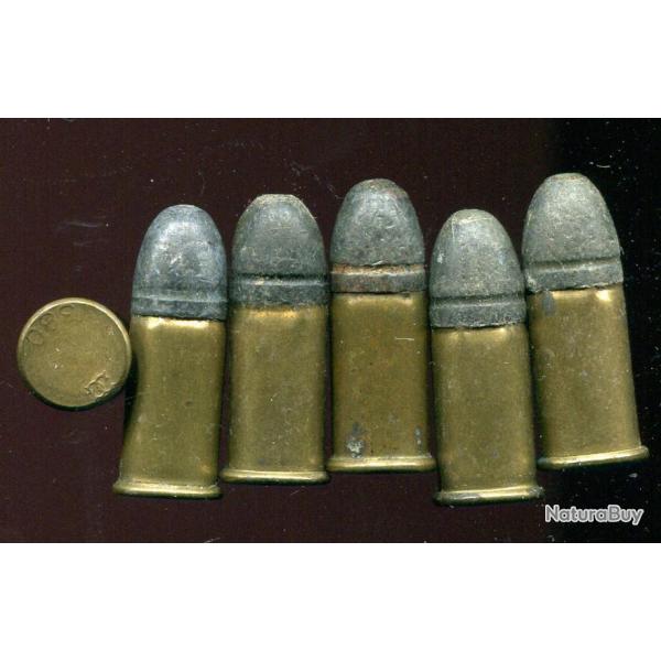 Lot de 6 cartouches .380 Revolver Bulldog  percussion centrale