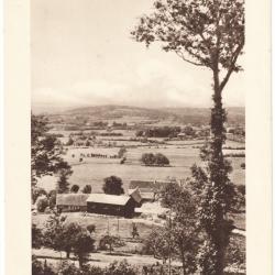 TIRAGE DE CLICHÉ TYPE GRAVURE - COMPAGNIE AÉRIENNE FRANÇAISE - LA VALLÉE DE L'HUISNE, AU THEIL