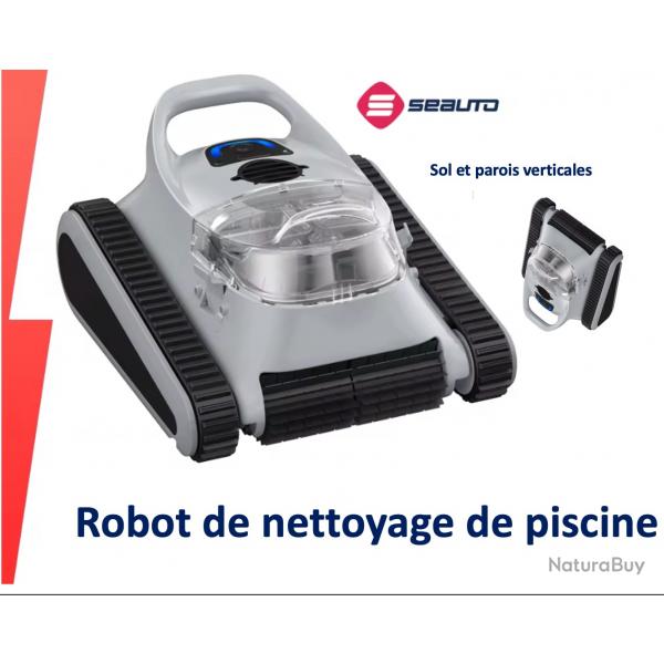 Robot de Piscine en Forme de Crabe, nettoyage vertical des murs  jusqu' 180 m2 Sans Fil automatique