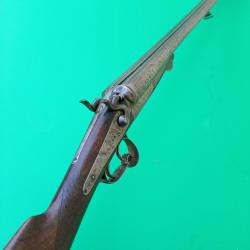 FUSIL A CHIENS EXTERIEUR PERCUSSION CENTRALE  . ST ETIENNE  . CAL 16 /65  . COMPLET   .