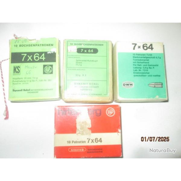 Lot de 35 cartouches Cal 7x64