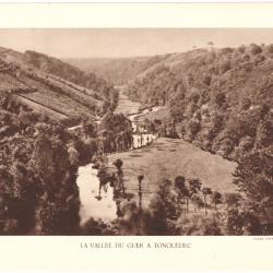 TIRAGE DE CLICHÉ TYPE GRAVURE - COMPAGNIE AÉRIENNE FRANÇAISE - LA VALLÉE DU GUER À TONQUÉDEC