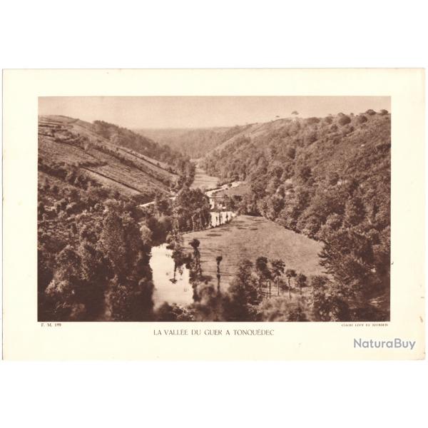 TIRAGE DE CLICH TYPE GRAVURE - COMPAGNIE ARIENNE FRANAISE - LA VALLE DU GUER  TONQUDEC
