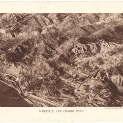 TIRAGE DE CLICHÉ TYPE GRAVURE - COMPAGNIE AÉRIENNE FRANÇAISE - MARSEILLE : UNE GRANDE USINE