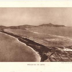 TIRAGE DE CLICHÉ TYPE GRAVURE - COMPAGNIE AÉRIENNE FRANÇAISE - PRESQU'ILE DE GIENS