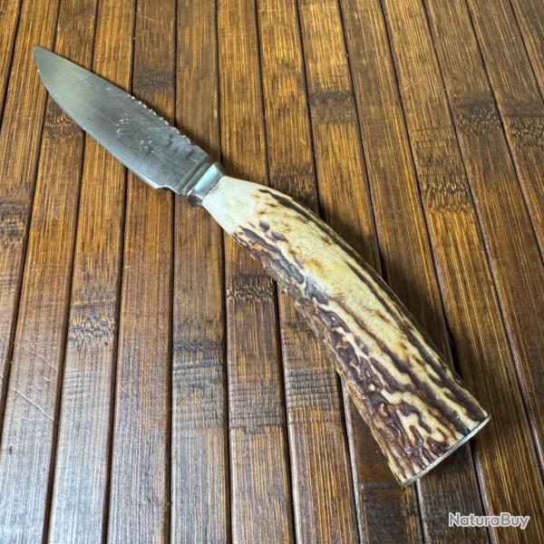 BEAU COUTEAU DEBUT 1900 EDW SOUTH SHEFFIELD BOIS DE CERF ET ARGENT FORG A SHEFFIELD ANGLETERRE