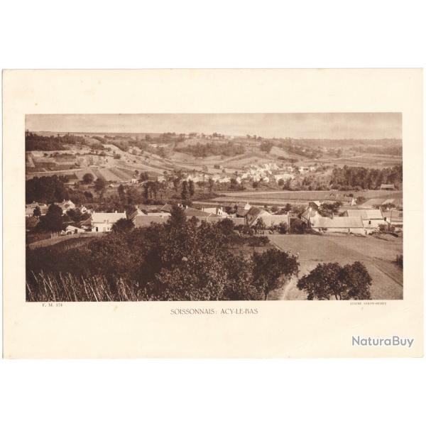 TIRAGE DE CLICH TYPE GRAVURE - COMPAGNIE ARIENNE FRANAISE - SOISSONNAIS : ACY-LE-BAS