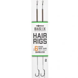 KORDA BASIX BAS DE LIGNE HAIR RIGS WIDE GAPE BARBLESS 6 18lb
