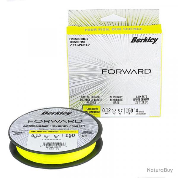 Tresse BERKLEY Forward flame green 150m  0.10mm